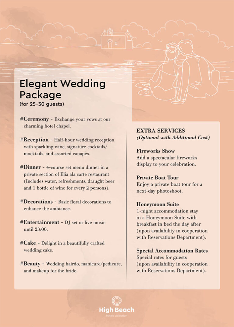 Elegant Wedding Package - High beach Hotels Collection
